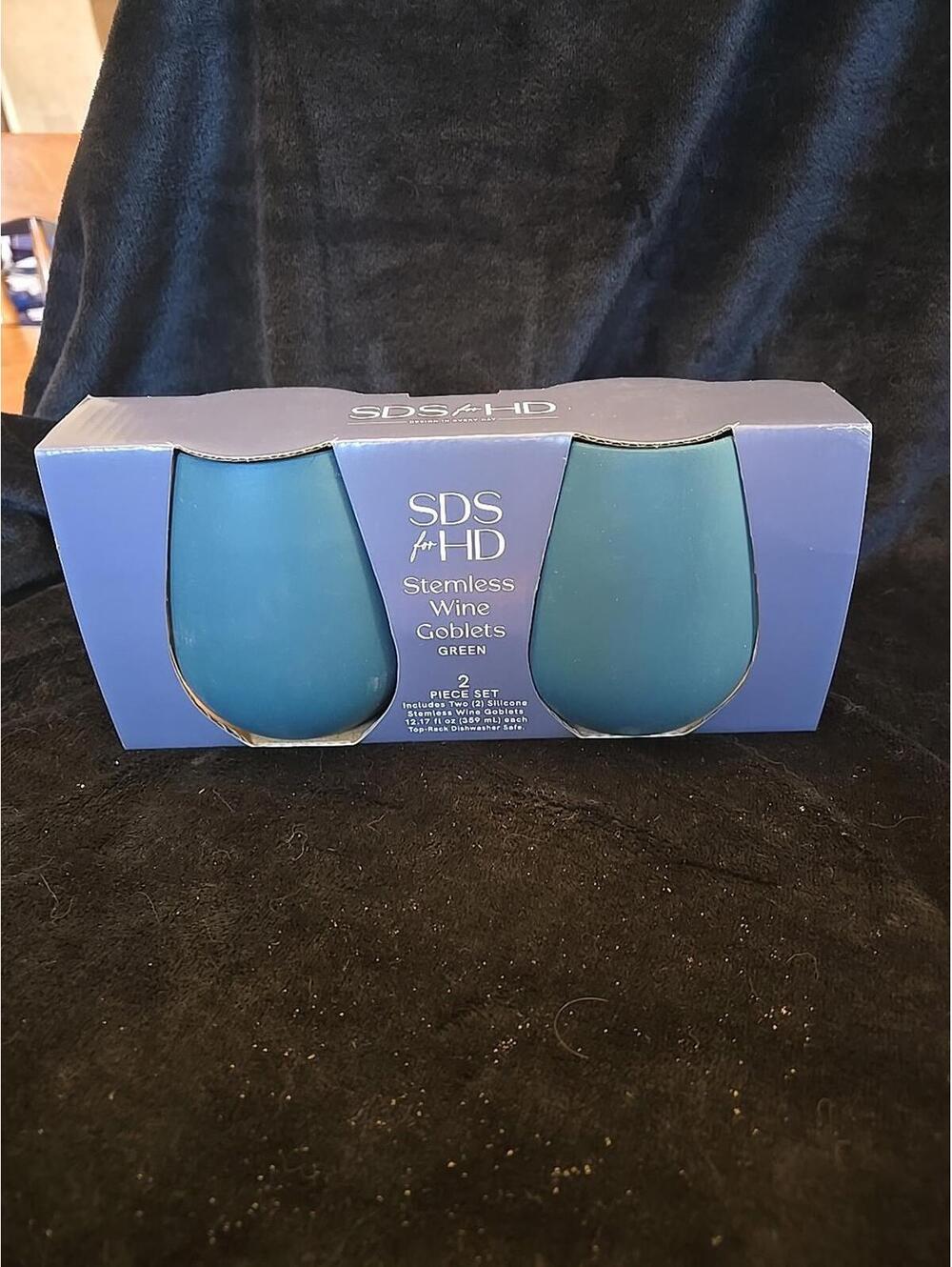 SDS for HD Designs Silicone Stemless Wine Goblets, Green (2 pack) - NEW